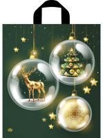 НГ Пакет с петлевой ручкой (38х43,5)-35 Изумрудный блеск 50/500