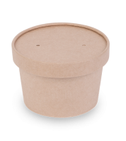 Контейнер бумажный супница 400мл d-100 крафт OSQ ROUND BOWL (крышка 461220,460922) 30/600