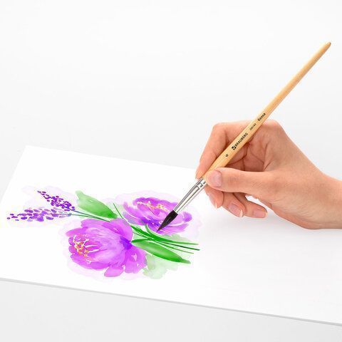 Кисть белка круглая №6 BRAUBERG  1/30/1440