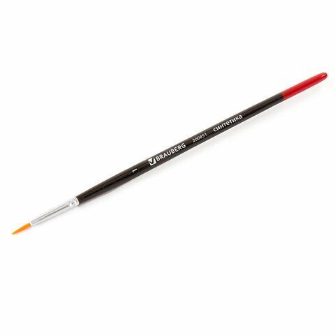 Кисть синтетика круглая №1 BRAUBERG 1/30