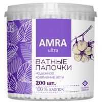 Ватные палочки (200шт) банка AMRA 1/24 Ватные палочки (200шт) банка AMRA 1/24