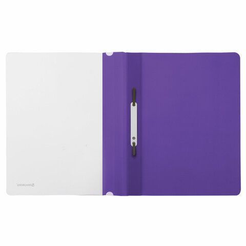 Папка скоросшиватель с прозр верхн лист BRAUBERG А4 фиолетовый 1/25/400
