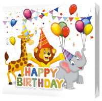 Салфетки (33х33) 3-сл С днем рождения  (20) 1/15 Салфетки (33х33) 3-сл С днем рождения  (20) 1/15