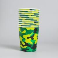 Стакан бумажный 250мл Военная 10/10