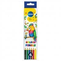 Карандаши цветные 06цв деревянные европодвес Centrum 1/24