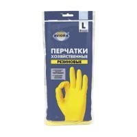 Резиновые перчатки с х/б напыл латекс хозяйств Aviora L 40гр 12/120 Резиновые перчатки с х/б напыл латекс хозяйств Aviora L 40гр 12/120