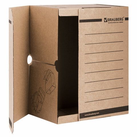 Короб архивный с клапаном А4 (260х325мм) 150мм до 1400л BRAUBERG 1/50 (клиент)