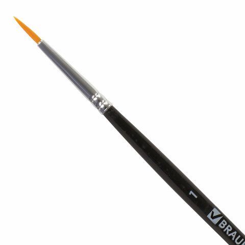 Кисть синтетика круглая №1 BRAUBERG 1/30