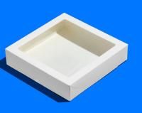 Контейнер бумажный с окном 1500мл 200х200х45мм белая ламин OSQ Tabox PRO ST 25/225