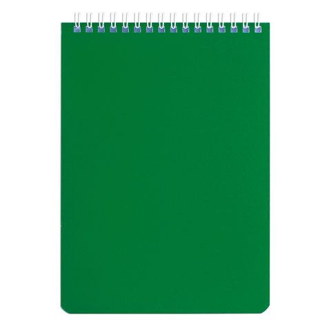 Блокнот 60л А5 146х205мм клетка гребень перфорация на отрыв лакированный BRAUBERG Зеленый 1/4/80