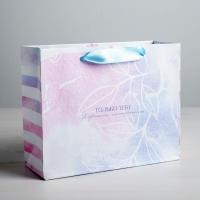 Пакет подарочный бумажный (22х17,5х8) ламинир Только тебе 1/425