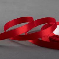 Лента атласная 25мм 25м красная 1/5