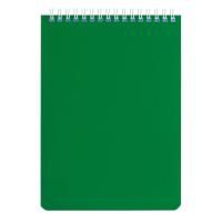 Блокнот 60л А5 146х205мм клетка гребень перфорация на отрыв лакированный BRAUBERG Зеленый 1/4/80