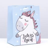 Пакет подарочный бумажный (20х16х8) With best wishes 1/12