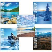 Тетрадь 48л А5 клетка обложка картон Природа BRAUBERG 1/10/100