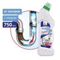 Средство жидкое 750мл Turbo-Gel гель для прочистки труб Clean&Green 1/8