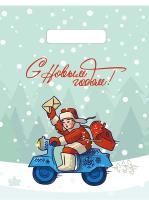 НГ Пакет с вырубной ручкой (23х30)-30 Новогоднее послание 100/3000