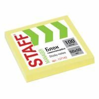 Блок самоклеящийся 50х50мм 100л желтый пастель STAFF 1/12/384