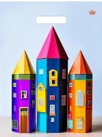 Пакет с вырубной ручкой (31х40)-60 Яркие карандаши 50/500