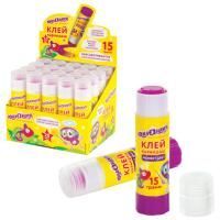 Клей-карандаш 15г обесцвечивающийся цветной ЮНЛАНДИЯ 1/20/480