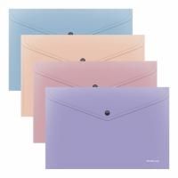 Папка-конверт с кнопкой А4 ассорти пастель ERICH KRAUSE 1/24