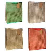 Пакет подарочный бумажный (18х23х10) ламинир крафт 1/20