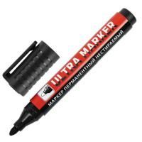 Маркер перманентный ULTRA MARKER, ЧЕРНЫЙ, 3,5 мм, с клипом, BRAUBERG 1/12