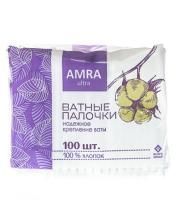Ватные палочки (100шт) пакет АМRА 1/52 Ватные палочки (100шт) пакет АМRА 1/52