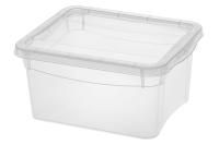 Ящик для хранения 2л с крышкой (190х157х90) кристалл 1/20