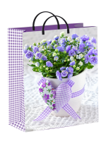 Пакет пластиковый (30х40+10)-140 Лиловое сердце Тико 1/40 