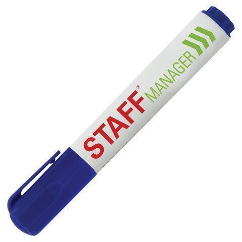 Маркер для доски синий 5мм круглый наконечник Manager STAFF 1/12