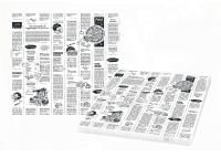 Бумага оберточная (390х390)  с печатью газета Чао! (500шт) 1/3