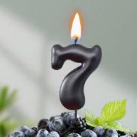 Свеча для торта Мокрый асфальт Цифра 7 1/30