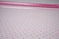 Ролик 70см х8м пленка полипропилен с рисунком Мелкие сердца, розовый 1/10 