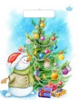 НГ Пакет с вырубной ручкой (23х30)-30 Дружок-Снеговичок ТИКО 100/3000