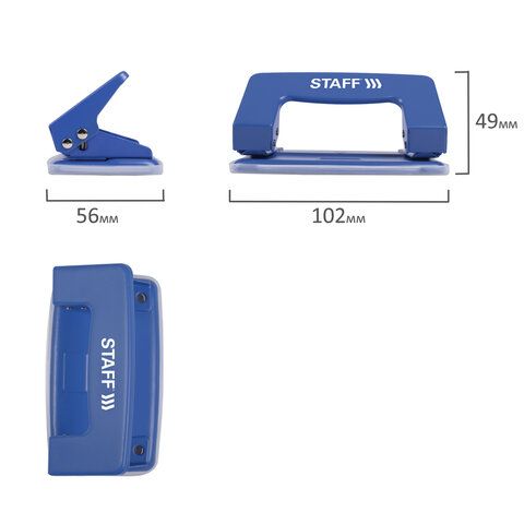 Дырокол на 10листов метал синий STAFF EVERYDAY 1/12/240 (Клиент)