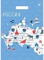 Пакет с вырубной ручкой (31,5х43)-50 Грэй Глосс Наша страна Тико 1/50/500