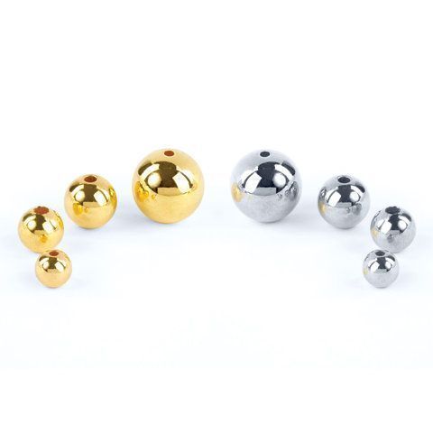 Бусины для творчества ШАРИКИ, ассорти, 20г., цвет золото, серебро, ОСТРОВ СОКРОВИЩ (вывод)