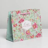 Пакет подарочный бумажный (23х18х8) ламинир Красота мгновения 1/400