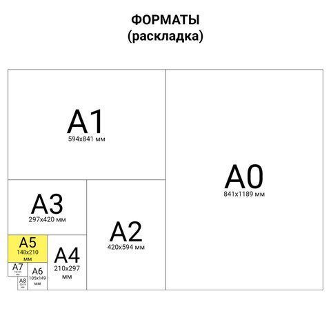 Блокнот 60л А5 145х205мм клетка спираль картон жесткая подложка HATBER Office Line 1/4/64