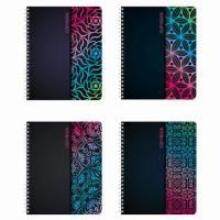 Тетрадь 48л А5 клетка на спирали АБСТРАКЦИЯ BRAUBERG ЭКО 1/100