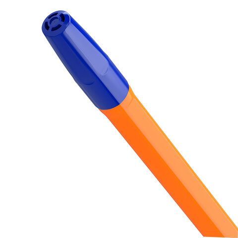 Ручка шариковая синяя 0,7мм оранжевый корпус BRAUBERG M-500 ORANGE 1/50