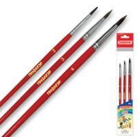 Кисти 3шт пони круглая № 2,3,4 Школьник ПИФАГОР 1/12/288