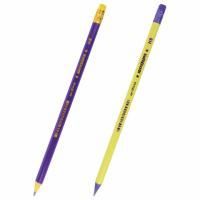 Карандаш ч/гр НВ пластиковый корпус ассорти с резинкой Юнландия 1/100