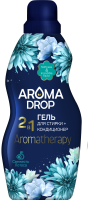 Средство жидкое 1кг Aroma Drop 2 в 1 гель для стирки Свежесть лотоса 1/6
