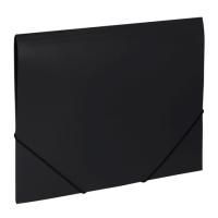 Папка на резинке BRAUBERG Office до 300 л черная