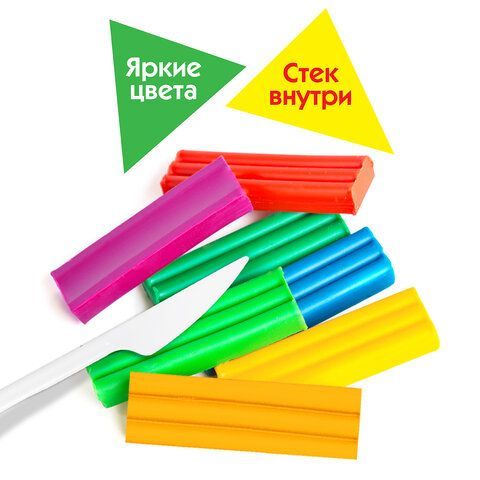 Пластилин 12цв 120г классический стек Эники-Беники Супер ПИФАГОР 1/48