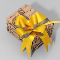 Бант-бабочка 4,5см золотой с глиттером 10/100