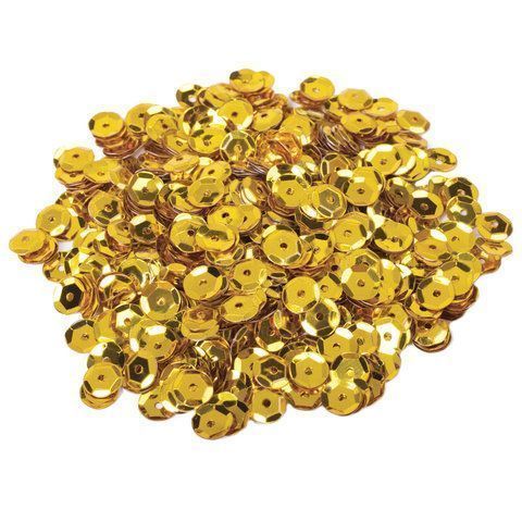 Пайетки для творчества КЛАССИКА, ЗОЛОТО, СЕРЕБРО, МЕДЬ, 6мм, 30г., ОСТРОВ СОКРОВИЩ (вывод)