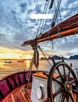 Пакет с вырубной ручкой (31х40)-60 Морской закат глянец 50/1000